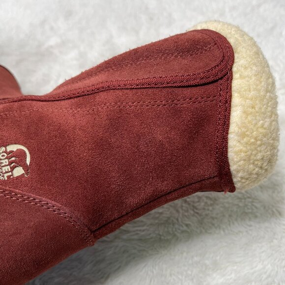Sorel #NL1964 Women's Red Brown Waterfall Waterproof Boots Shoes Size 8 - Picture 10 of 12